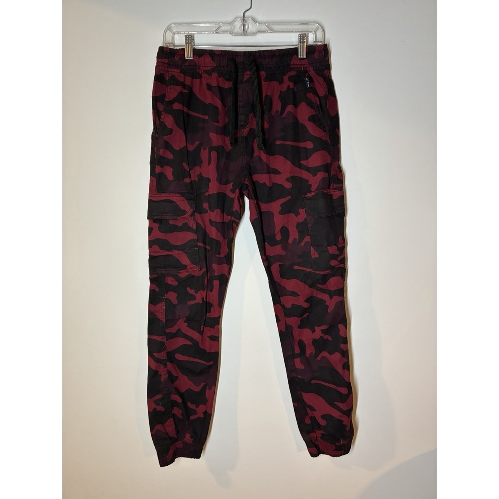 Phat Farm Pants‎ Mens M Red Camo Stretch Denim Jogger Streetwear Casual